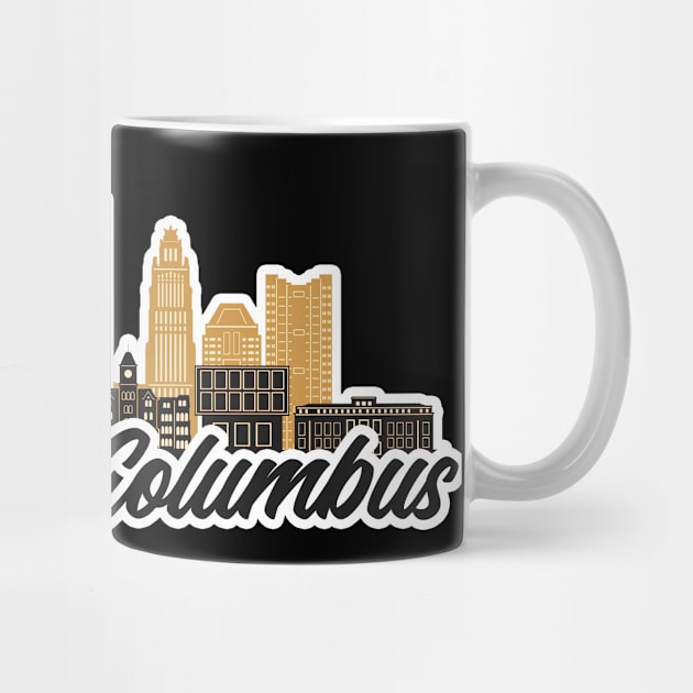 Columbus skyline retro design by SerenityByAlex